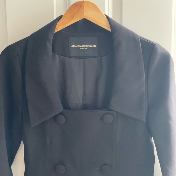 Amanda Uprichard Black Label Tavira Blazer Dress Double Breasted Short Medium - Picture 2 of 6